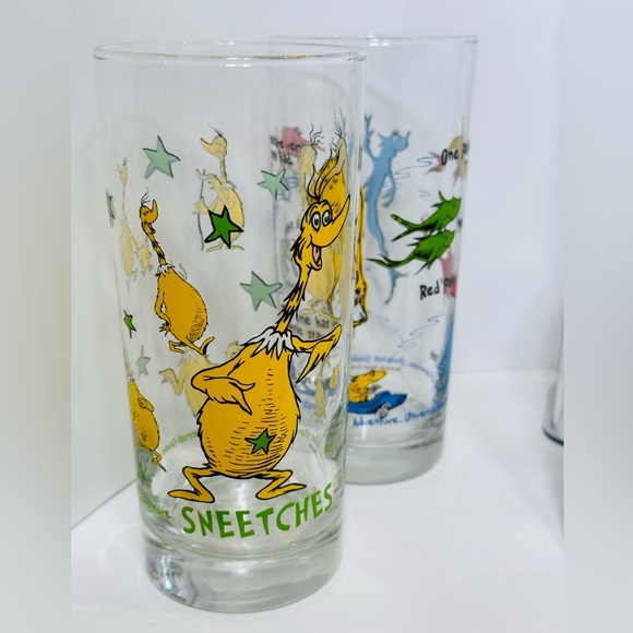 Vintage COLLECTIBLE Set Of 6 Dr Seuss Pint Glass Tumblers NEW - Picture 4 of 13
